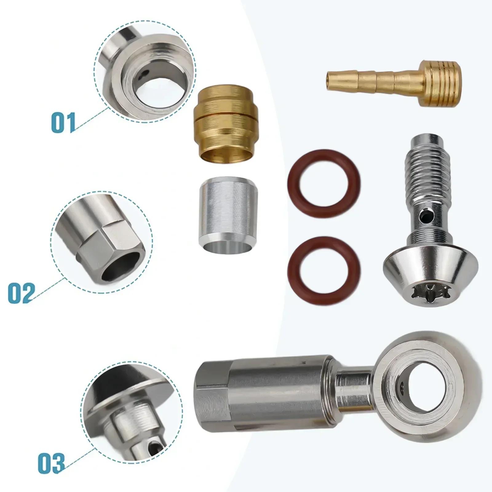 Bicycle Hydraulic Hose Fitting Insert Banjo For For For MT4 MT6 MT8 MT5 MT7 High Quality Mountain Cycling Accessories
Bicycle Hydraulic Hose Fitting Insert Banjo For For For MT4 MT6 MT8 MT5 MT7 High Quality Mountain Cycling Accessories