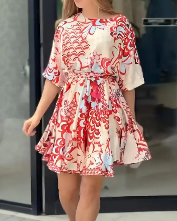 Summer Dress Woman 2025 Trendy Vintage Abstract Print Mini High Waisted Loose Short Sleeved A-Line Dress Vacation Dress Woman
Summer Dress Woman 2025 Trendy Vintage Abstract Print Mini High Waisted Loose Short Sleeved A-Line Dress Vacation Dress Woman