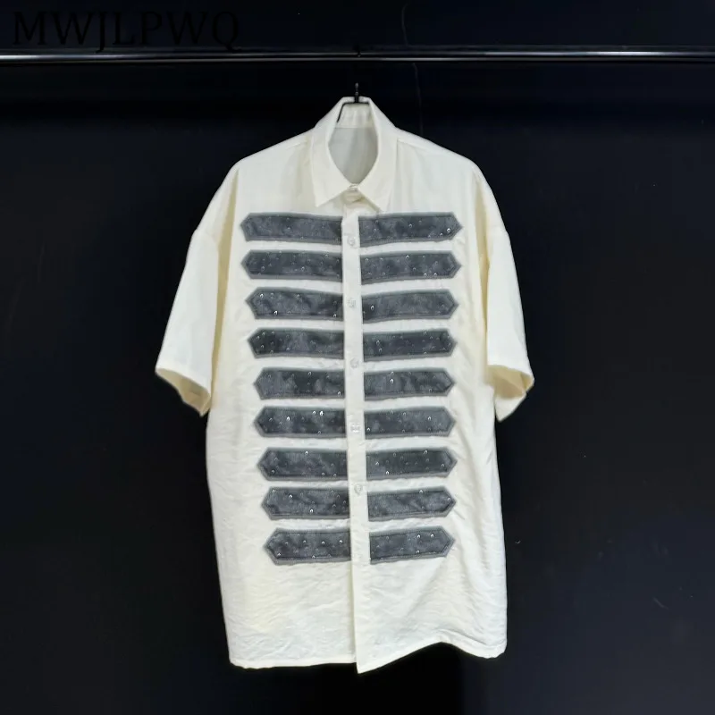 MWJLPWQ Embroidered Design Short-Sleeve Shirt Men Turn-Down Collar Trendy Loose Fit Versatile Men's Tops Summer Chic New 16594
MWJLPWQ Embroidered Design Short-Sleeve Shirt Men Turn-Down Collar Trendy Loose Fit Versatile Men's Tops Summer Chic New 16594
