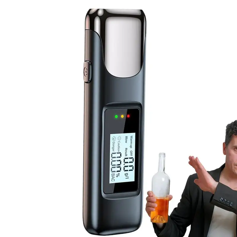 Alcohol Breathalyzer Tester Digital LCD Display Portable High Precision Breathalyzer Tester USB Rechargeable Alcohol Detector
Alcohol Breathalyzer Tester Digital LCD Display Portable High Precision Breathalyzer Tester USB Rechargeable Alcohol Detector