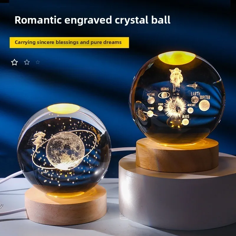 Luminous engraved crystal ball night light solid wood base couple female classmate birthday 3d creative gift decorative ornament
Luminous engraved crystal ball night light solid wood base couple female classmate birthday 3d creative gift decorative ornament