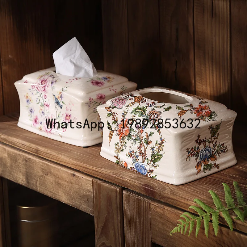 ZSP American Retro Ceramic Tissue Box Decorative Ornament European Palace Style Tissue Dispenser for Living Room and Tea Room
ZSP American Retro Ceramic Tissue Box Decorative Ornament European Palace Style Tissue Dispenser for Living Room and Tea Room