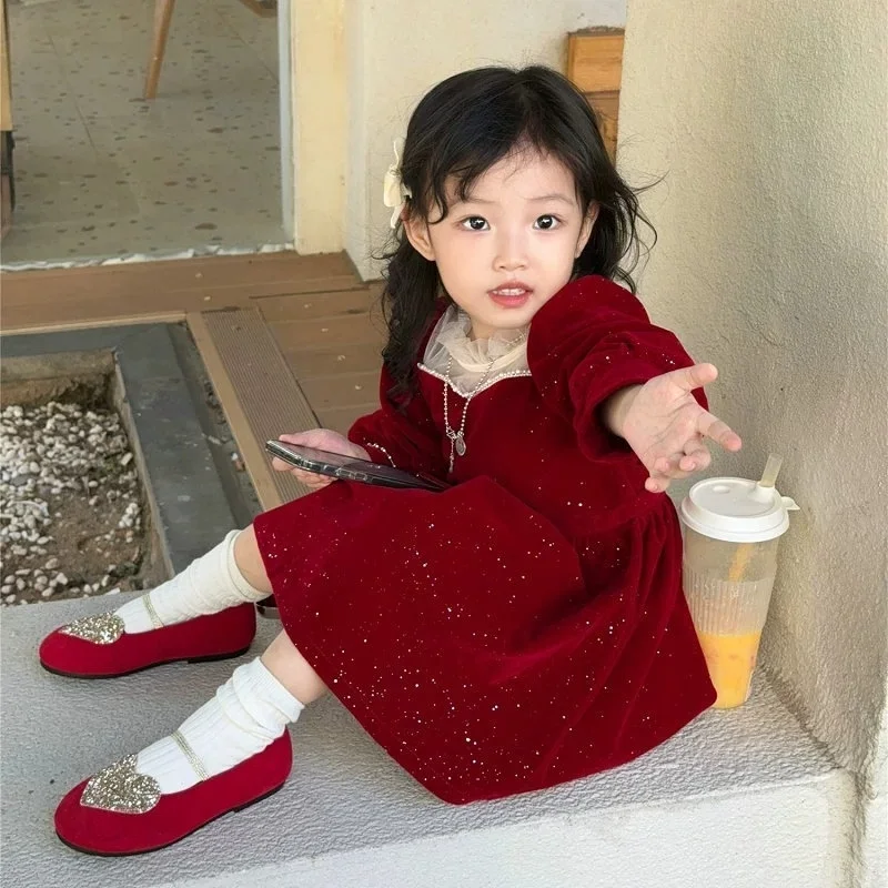 2026 Winter Girls Beautiful Sequins Red Dress Gold Velvet Fashion Beaded Birthday Princess Dresses Kids Children Vestidos Cloths
2026 Winter Girls Beautiful Sequins Red Dress Gold Velvet Fashion Beaded Birthday Princess Dresses Kids Children Vestidos Cloths