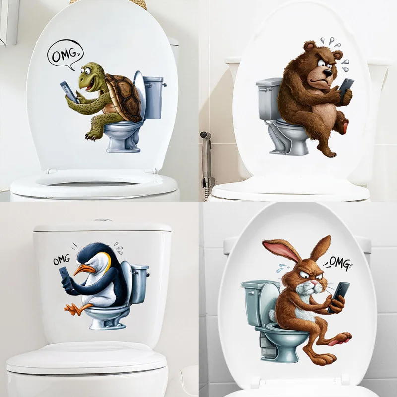 Funny Animal Wall Decals - Creative Self-Adhesive Sticker for Glass, Bathroom Toilet, Removable Waterproof Home Decor Art
Funny Animal Wall Decals - Creative Self-Adhesive Sticker for Glass, Bathroom Toilet, Removable Waterproof Home Decor Art