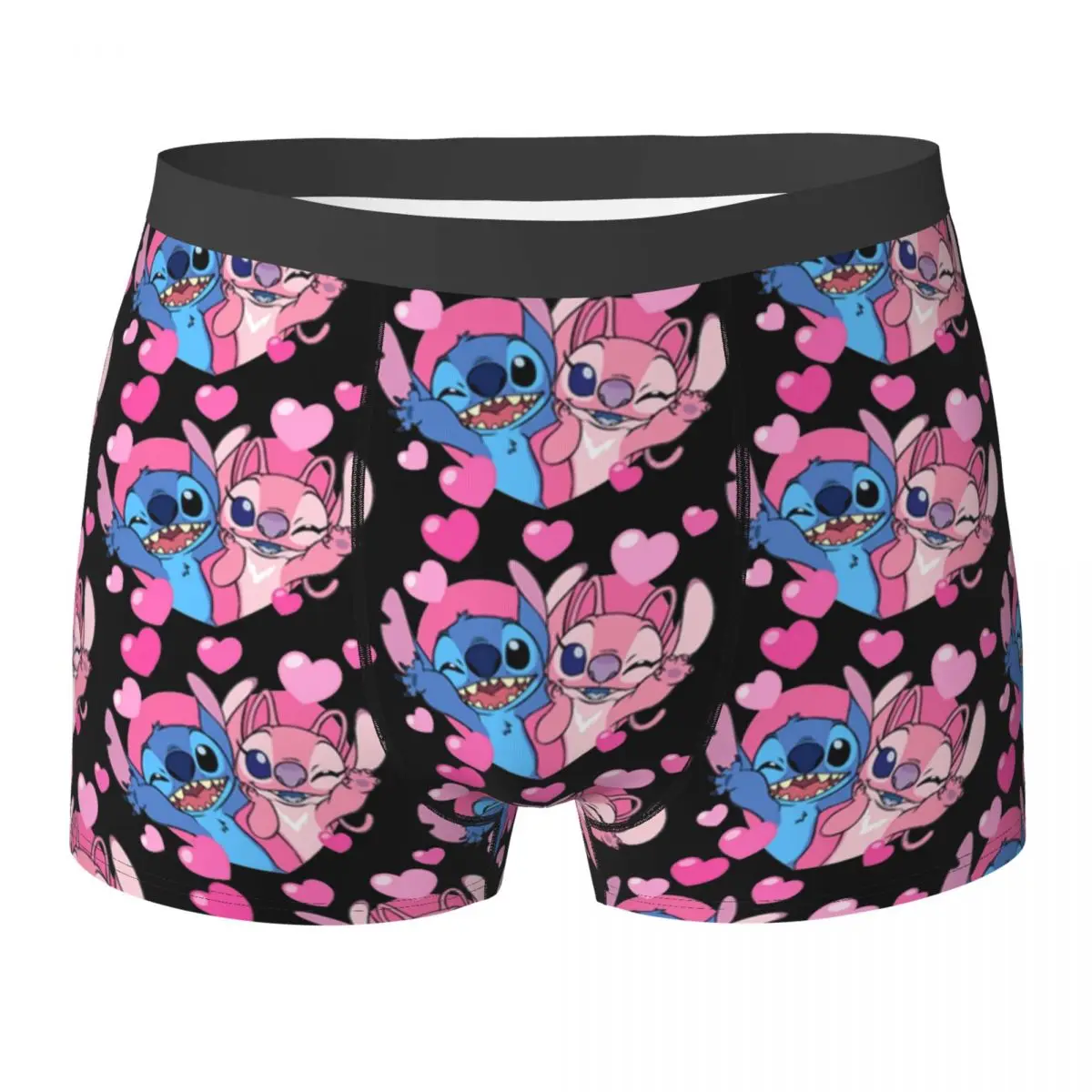 Шорты Stitch And Angel Love, трусы с рисунком Kaawaii, нижнее белье, модные мужские мягкие трендовые трусы большого размера с узором на багажнике
Шорты Stitch And Angel Love, трусы с рисунком Kaawaii, нижнее белье, модные мужские мягкие трендовые трусы большого размера с узором на багажнике
