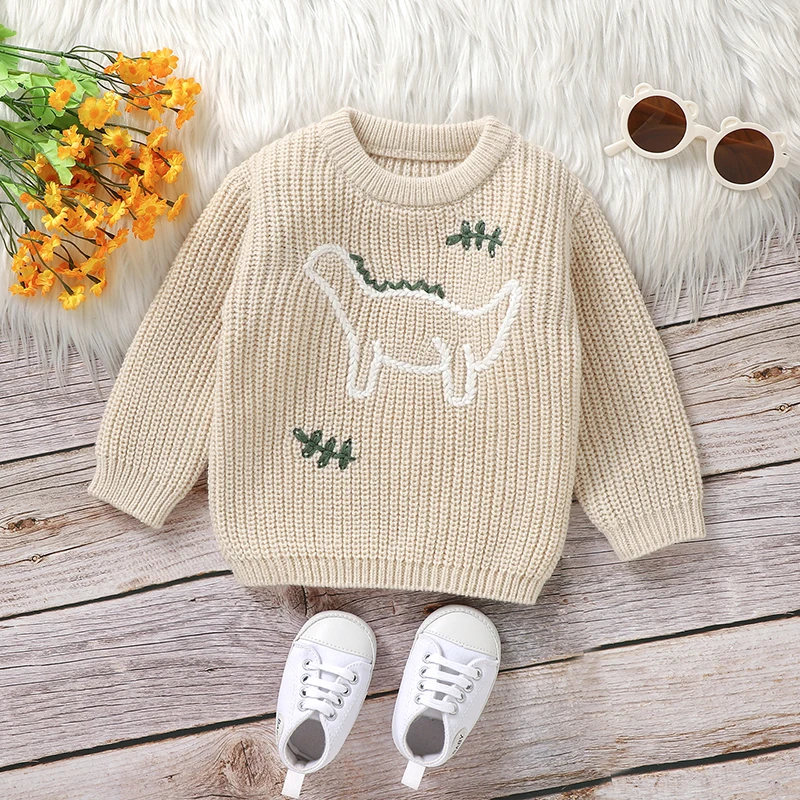 Baby Sweaters Knitted Infant Boys Girls Pullover Fashion Embroidered Dinosaurs Newborn Kid Clothing Autumn Long Sleeve Tops Warm
Baby Sweaters Knitted Infant Boys Girls Pullover Fashion Embroidered Dinosaurs Newborn Kid Clothing Autumn Long Sleeve Tops Warm