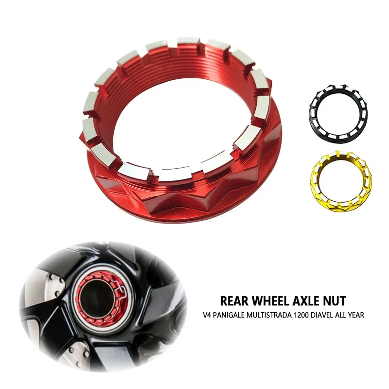 Для Ducati Panigale 1199/1199S/1299/1299S/V4/V4S/V2 SuperSport939 Multistrada 1200/1260 гайка оси заднего колеса мотоцикла 
Для Ducati Panigale 1199/1199S/1299/1299S/V4/V4S/V2 SuperSport939 Multistrada 1200/1260 гайка оси заднего колеса мотоцикла