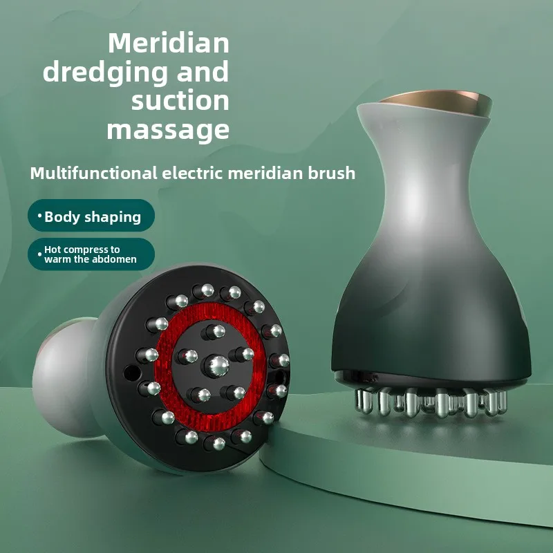 Электрическая щетка-руридиан, универсальная щетка для всего тела с импульсным дноуглублением, нагревательный инструмент для разминания живота, гипертермия 
Электрическая щетка-руридиан, универсальная щетка для всего тела с импульсным дноуглублением, нагревательный инструмент для разминания живота, гипертермия