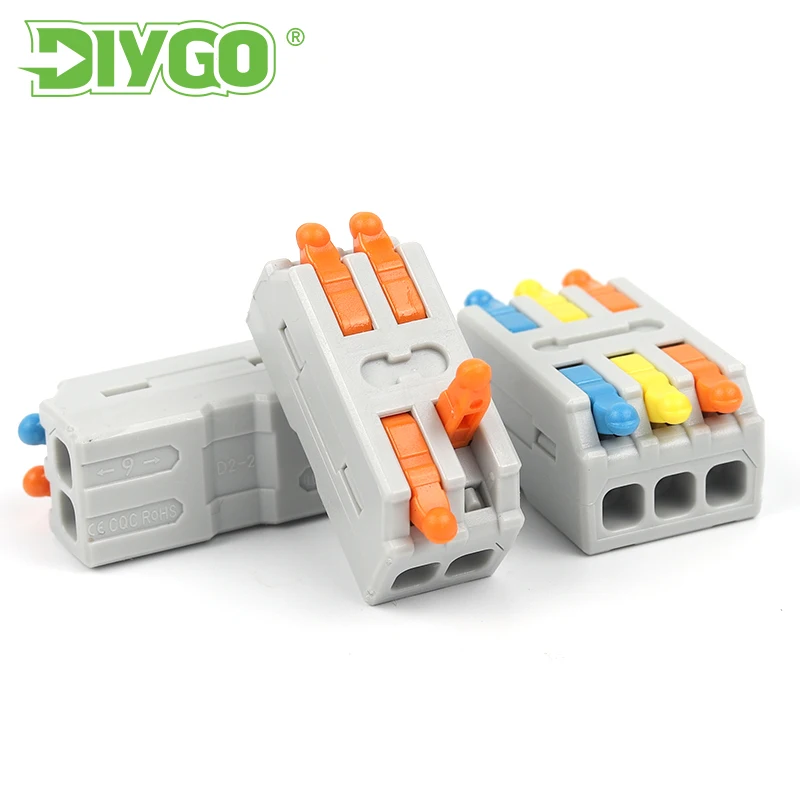 DIY GO Mini Fast Cable Connector Terminal Block Universal Compact Push In Spring Splicing Conductor Quick Docking Wire Connector
DIY GO Mini Fast Cable Connector Terminal Block Universal Compact Push In Spring Splicing Conductor Quick Docking Wire Connector
