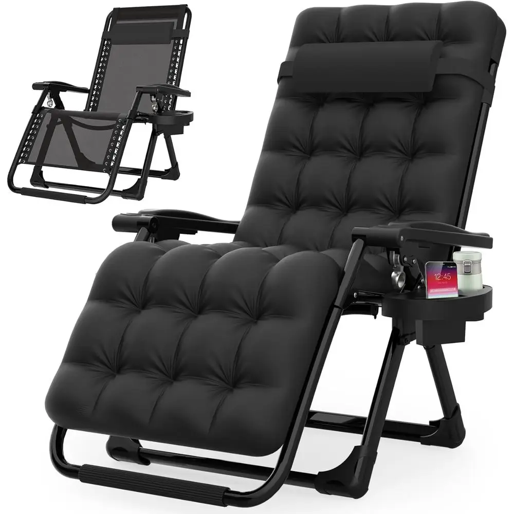 Portable Reclining Camping Chair with Cushion, Lock, and Cup Holder - Suitable for Outdoors and Indoors
Portable Reclining Camping Chair with Cushion, Lock, and Cup Holder - Suitable for Outdoors and Indoors