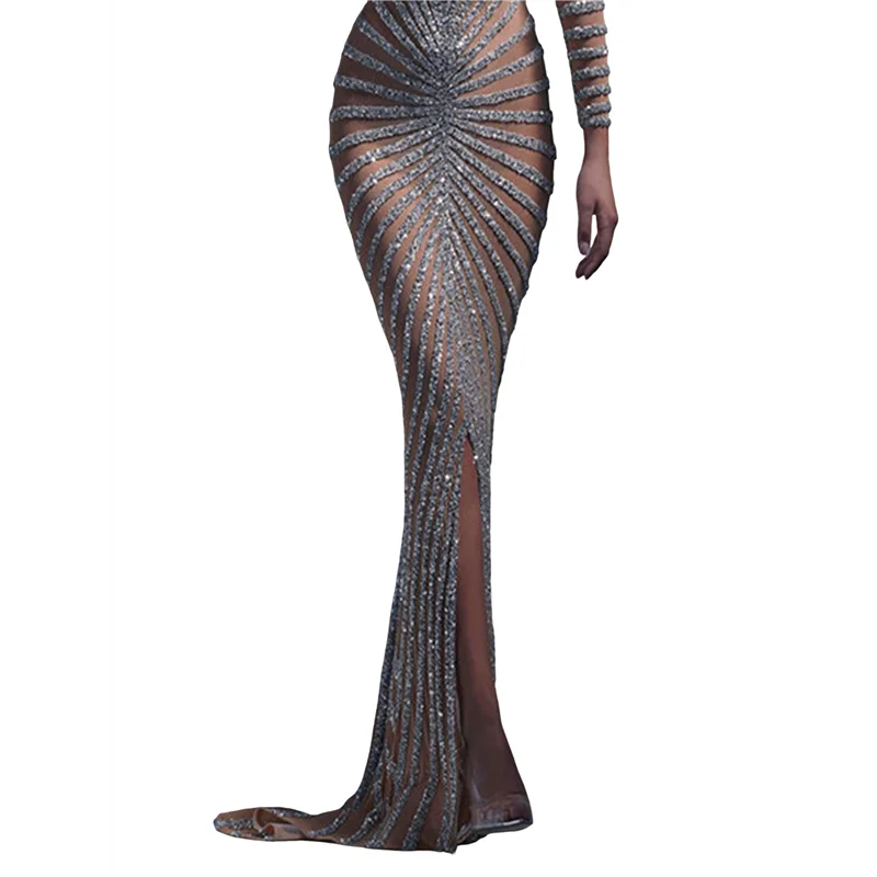 ABRT-Women's Elegant Fashion Hot Diamond Mesh See-Through Long Sleeve Slit Maxi Dress Birthday Evening Dress
ABRT-Women's Elegant Fashion Hot Diamond Mesh See-Through Long Sleeve Slit Maxi Dress Birthday Evening Dress