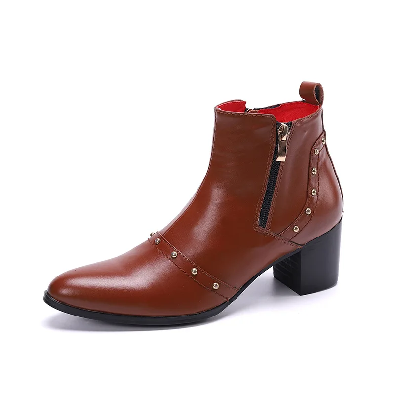 Высокие ботинки 5 см из натуральной коровьей кожи, модная мужская качественная обувь до щиколотки, мужские зимние ботинки с острым носком на молнии
Высокие ботинки 5 см из натуральной коровьей кожи, модная мужская качественная обувь до щиколотки, мужские зимние ботинки с острым носком на молнии