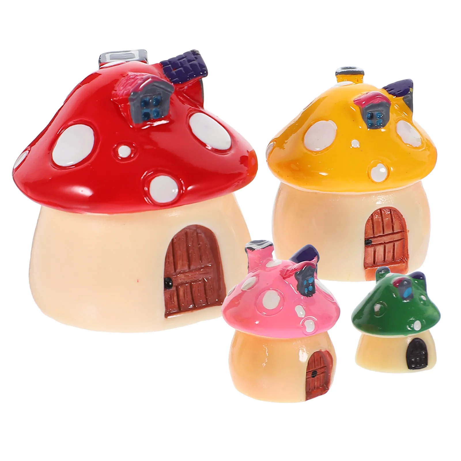 4pcs Mushroom House Miniature Figurines Mushroom House Resin Figurines Cartoon Desktop Garden Decor Accessories Bonsai Statues
4pcs Mushroom House Miniature Figurines Mushroom House Resin Figurines Cartoon Desktop Garden Decor Accessories Bonsai Statues