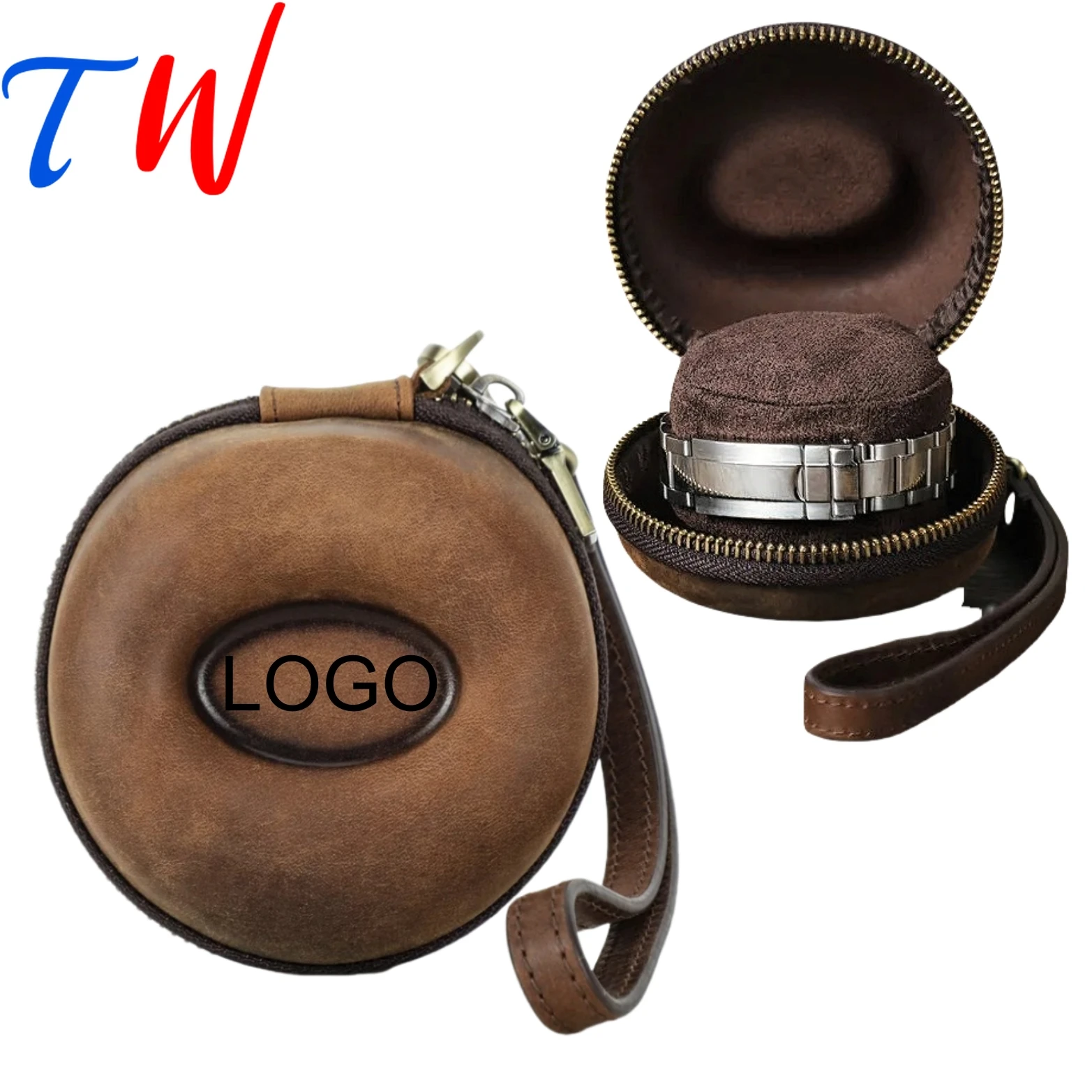 Custom Logo Vintage Travel Watch Case - Genuine Cowhide Leather Portable Organizer with Wrist Strap,Mechanical Watch Storage Box
Custom Logo Vintage Travel Watch Case - Genuine Cowhide Leather Portable Organizer with Wrist Strap,Mechanical Watch Storage Box