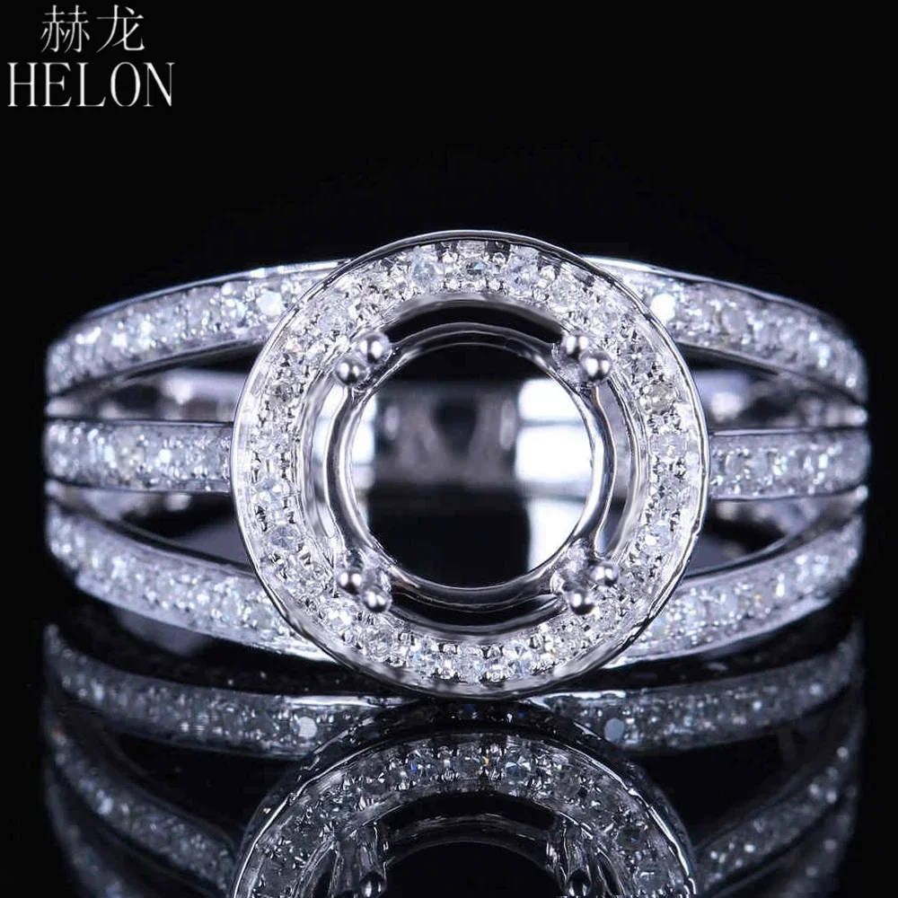 HELON 6.75-8mm Round Solid 14K White Gold 0.95ct Moissanite Diamond Semi Mount Engagement Ring Women Wedding Trendy Fine Jewelry
HELON 6.75-8mm Round Solid 14K White Gold 0.95ct Moissanite Diamond Semi Mount Engagement Ring Women Wedding Trendy Fine Jewelry