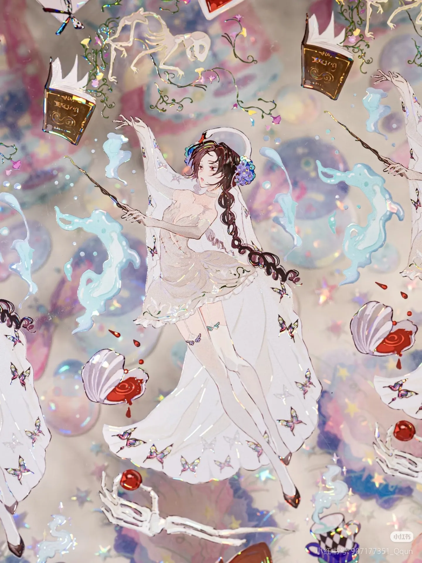 5м полурулонная декоративная клейкая лента Washi PET с блестящим эффектом, с изображением ведьмы и ракушек, для дневников, открыток и DIY-проектов, Gumei
5м полурулонная декоративная клейкая лента Washi PET с блестящим эффектом, с изображением ведьмы и ракушек, для дневников, открыток и DIY-проектов, Gumei