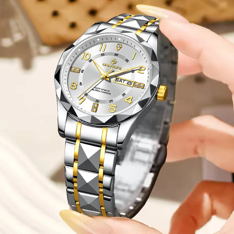 BANGWEI креативные часы для женщин лучший бренд класса люкс водонепроницаемые светящиеся часы с бриллиантами женские модные простые кварцевые хронографы
BANGWEI креативные часы для женщин лучший бренд класса люкс водонепроницаемые светящиеся часы с бриллиантами женские модные простые кварцевые хронографы