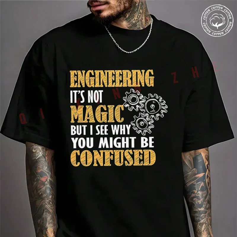 Engineering Is Not Magic Design Moto T-Shirt For Riders Men's Cotton Fashion Casual High Quality Round Neck Tshirt Tee
Engineering Is Not Magic Design Moto T-Shirt For Riders Men's Cotton Fashion Casual High Quality Round Neck Tshirt Tee