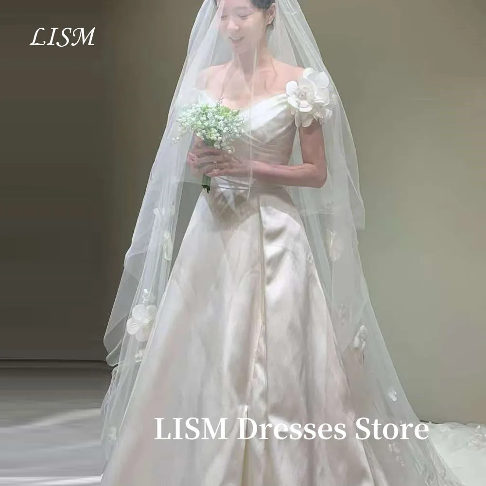 LISM Sweetheart Flower A-Line Korea Wedding Dresses Photo Shoot Silk Satin Elegant Bridal Gowns웨딩드레스Customized Corset Long Dress
LISM Sweetheart Flower A-Line Korea Wedding Dresses Photo Shoot Silk Satin Elegant Bridal Gowns웨딩드레스Customized Corset Long Dress