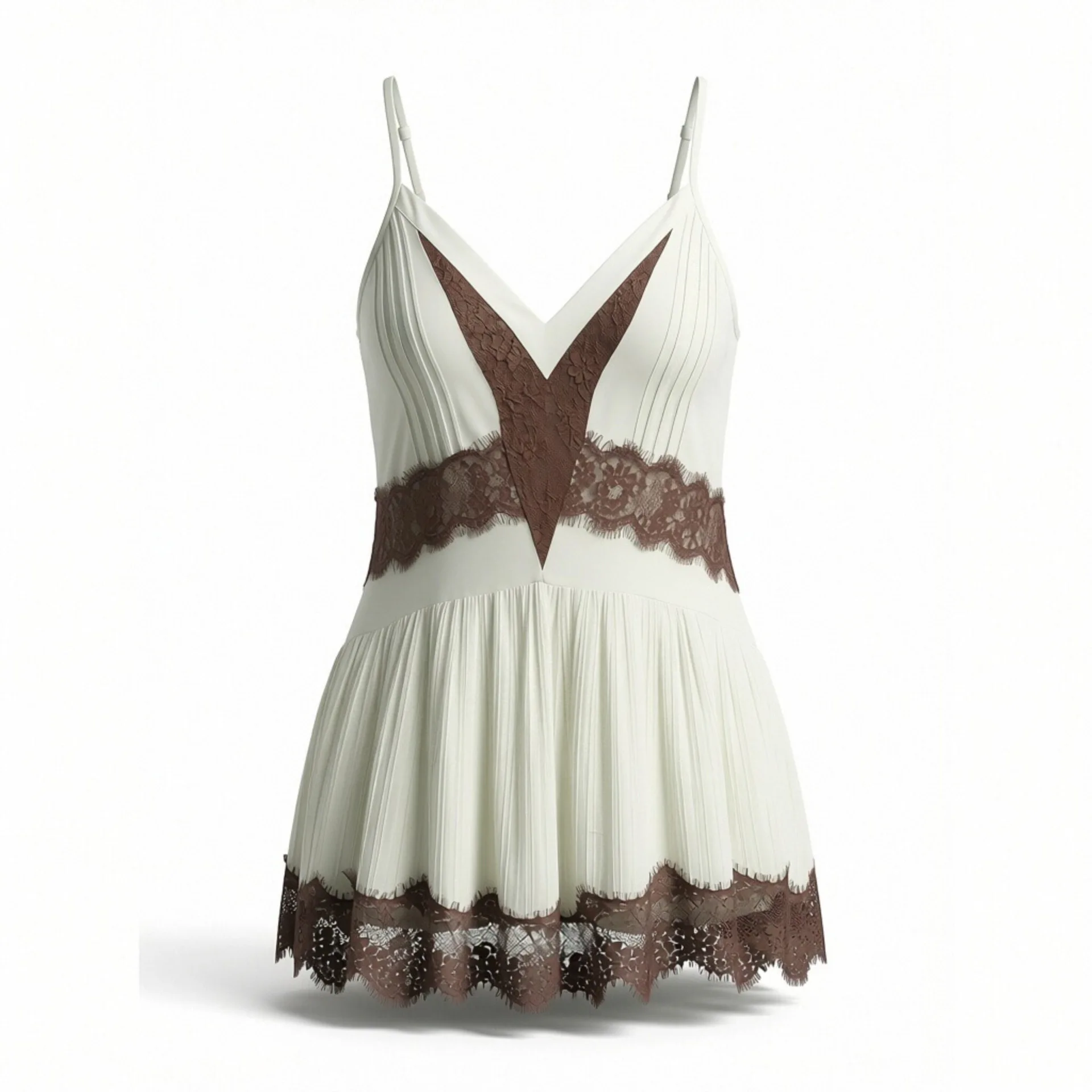 Withered 2026 Spring New European And American Style Fashion Lace Splicing Short Dress
Withered 2026 Spring New European And American Style Fashion Lace Splicing Short Dress