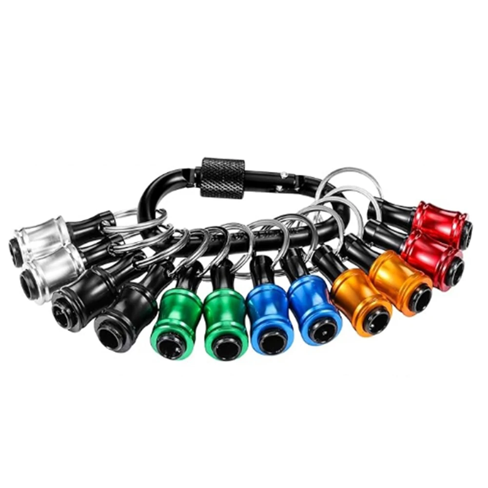 A20F-Screwdriver Extension Tool With 105 Degree Right-Angle Driver, 18 Pcs Drill Bit Holder Keychain, Quick Release
A20F-Screwdriver Extension Tool With 105 Degree Right-Angle Driver, 18 Pcs Drill Bit Holder Keychain, Quick Release