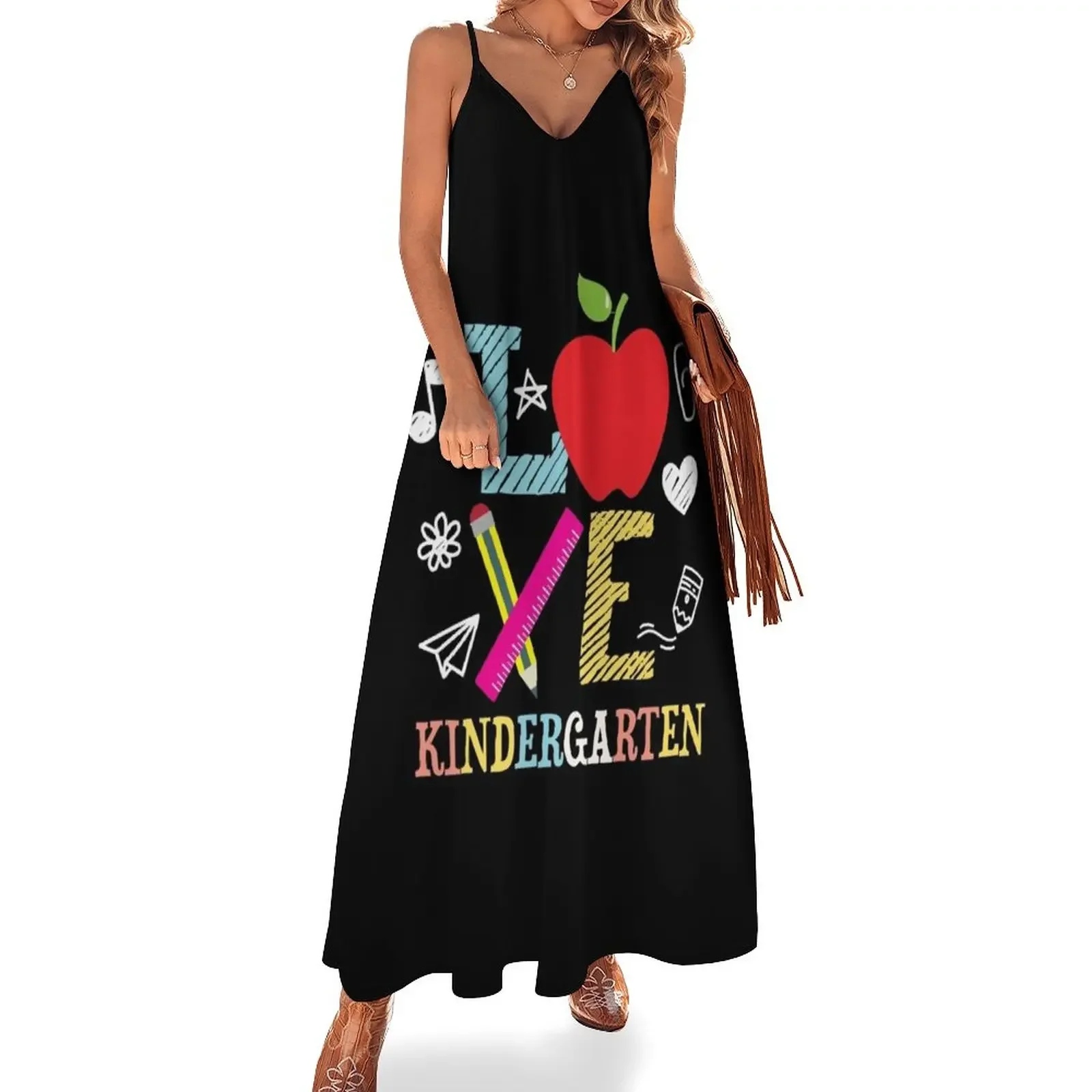 Funny Kindergarten I Love Kindergarten Sleeveless Dress women's clothing korea stylish Evening gown
Funny Kindergarten I Love Kindergarten Sleeveless Dress women's clothing korea stylish Evening gown