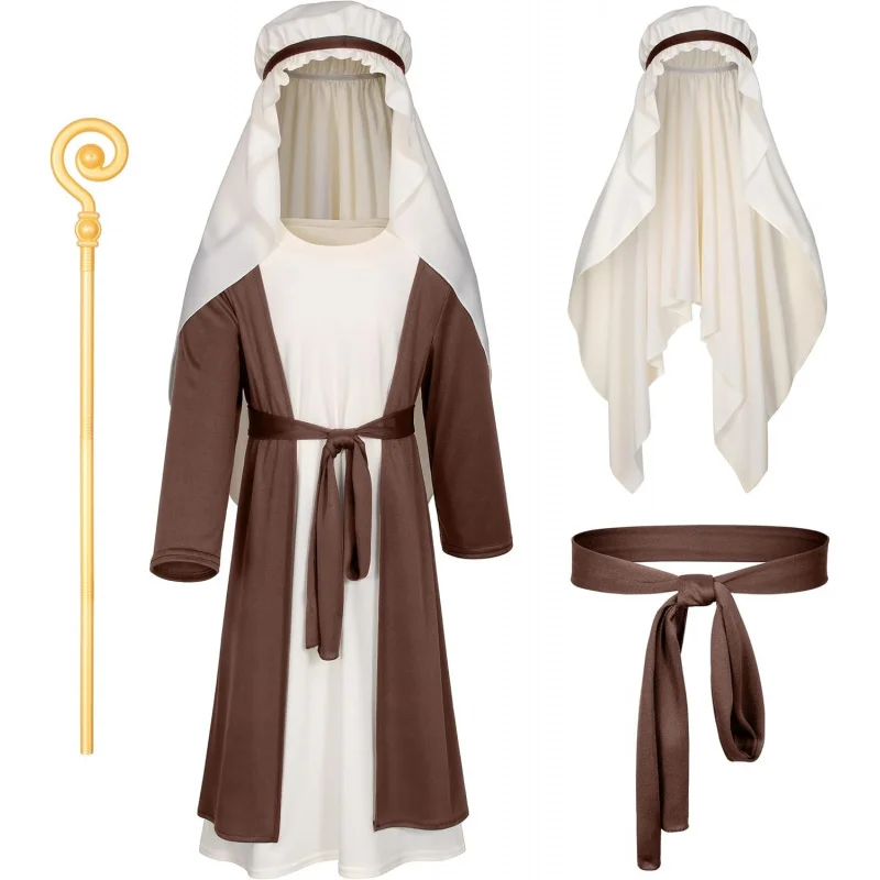❤️❤️❤️Irtysh Biblical Saint Joseph Costume Jesus Robe Fancy Dress Sherherd Costume Staffs Headwrap Hat Waist Rope Set❤️⭐️❤️
❤️❤️❤️Irtysh Biblical Saint Joseph Costume Jesus Robe Fancy Dress Sherherd Costume Staffs Headwrap Hat Waist Rope Set❤️⭐️❤️