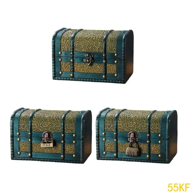 55KF Vintage Wooden Keepsakes Box With Locking Lid Storage Container For Jewelry Storage And Decorative Home Use
55KF Vintage Wooden Keepsakes Box With Locking Lid Storage Container For Jewelry Storage And Decorative Home Use