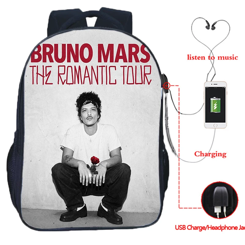 16inch Bruno Mars School Bags Large Capacity Children Backpack Girls Boys Orthopedic Kids Book Bags Primary School Mochila Gift
16inch Bruno Mars School Bags Large Capacity Children Backpack Girls Boys Orthopedic Kids Book Bags Primary School Mochila Gift