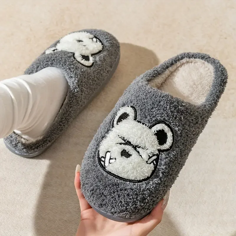 Cute Bear Pattern Home Slippers Soft Plush Cozy House Slippers Anti-skid Slip-on Shoes Indoor For Men Winter Shoes New
Cute Bear Pattern Home Slippers Soft Plush Cozy House Slippers Anti-skid Slip-on Shoes Indoor For Men Winter Shoes New