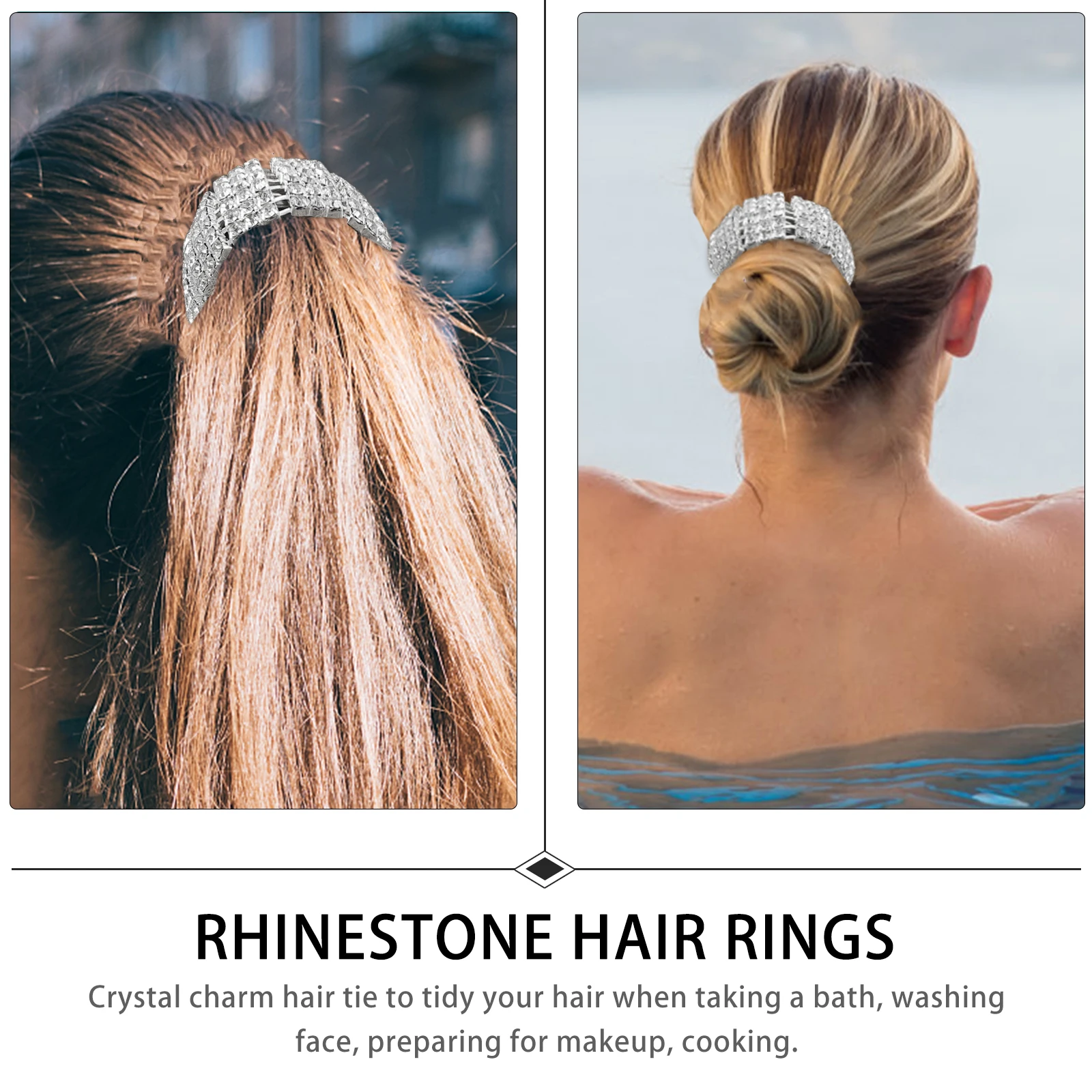 2pcs Crystal Rhinestone Holder Fine Band For Ponytail Bun Styling Hair Tie Rhinestone Hair Bands Elastics Bands
2pcs Crystal Rhinestone Holder Fine Band For Ponytail Bun Styling Hair Tie Rhinestone Hair Bands Elastics Bands