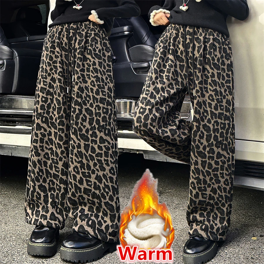 High Fashion Kids Teenager Leopard Pattern Insulated Pants for Girls Street Style Warm Trousers Child Wide Leg Thick Trackpants
High Fashion Kids Teenager Leopard Pattern Insulated Pants for Girls Street Style Warm Trousers Child Wide Leg Thick Trackpants