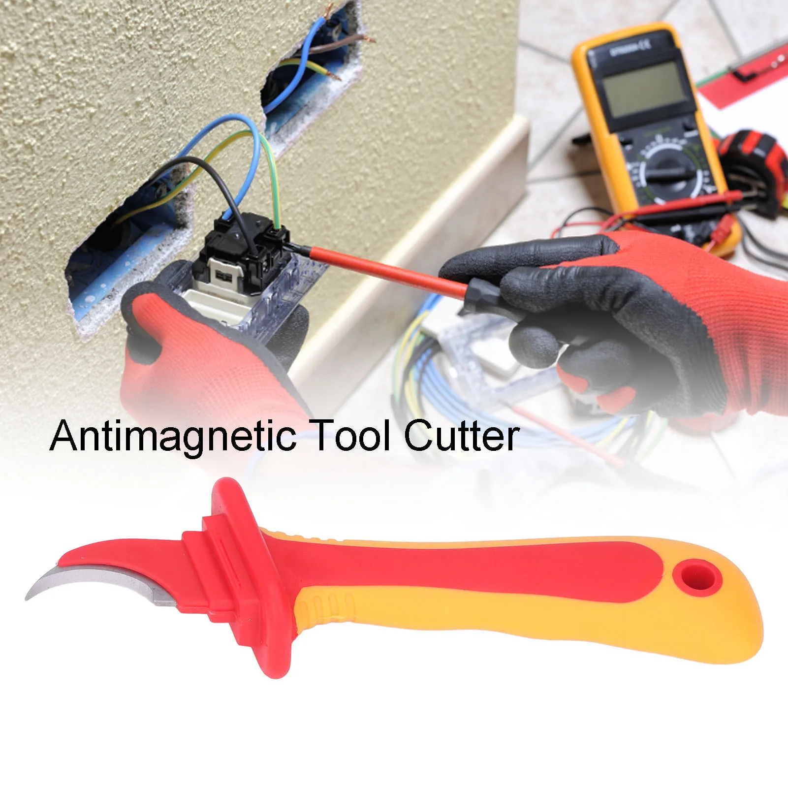 Electrician Insulated Knife High Voltage Resistance Antimagnetic Cutter IEC60900 Sickle Type Insulated Cutter Dismantling Cutter
Electrician Insulated Knife High Voltage Resistance Antimagnetic Cutter IEC60900 Sickle Type Insulated Cutter Dismantling Cutter