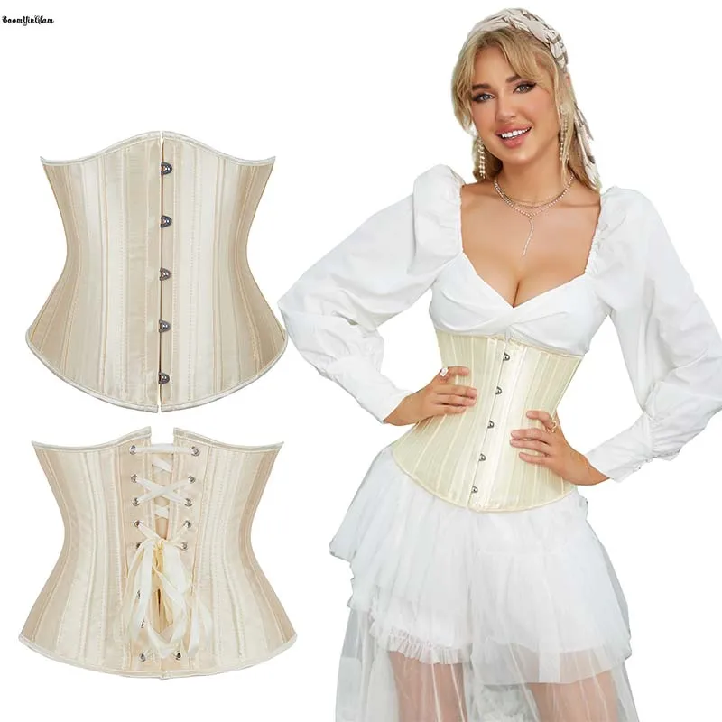 Solid Corselet Women Underwear & Outwear Lace Up Boned Cupless Bustier Plus Size Underbust Corset 26 Steel Boned Waist Trainer
Solid Corselet Women Underwear & Outwear Lace Up Boned Cupless Bustier Plus Size Underbust Corset 26 Steel Boned Waist Trainer
