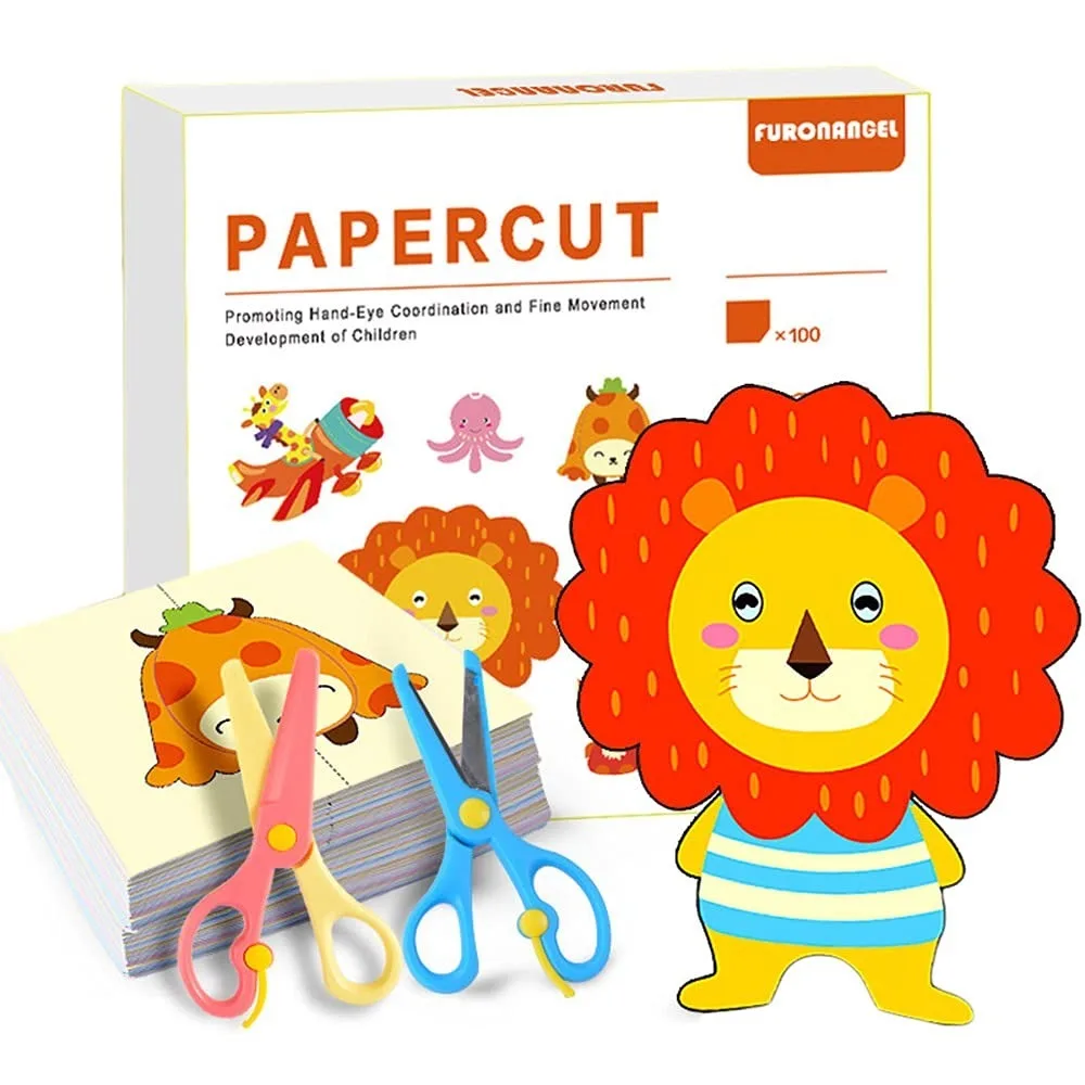 Safety Children Paper Cuttings Kits with Tool Training Kids Preschool Cutting Practice Development Art Craft Scrapbooking
Safety Children Paper Cuttings Kits with Tool Training Kids Preschool Cutting Practice Development Art Craft Scrapbooking