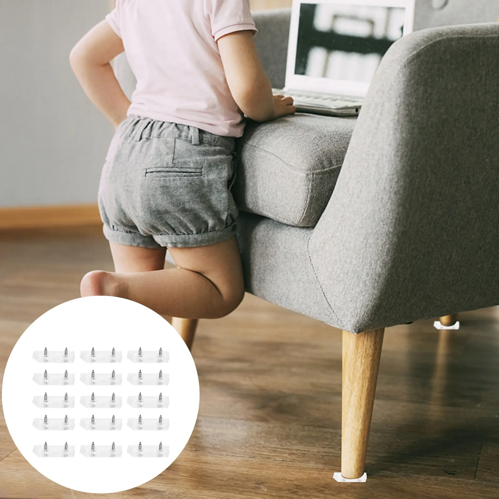 24Sets Anti-Slip Furniture Leg Protectors for Wooden Laminate Tile Floors Easy Install Screw-on Table Chair Bookshelf Cabinet
24Sets Anti-Slip Furniture Leg Protectors for Wooden Laminate Tile Floors Easy Install Screw-on Table Chair Bookshelf Cabinet
