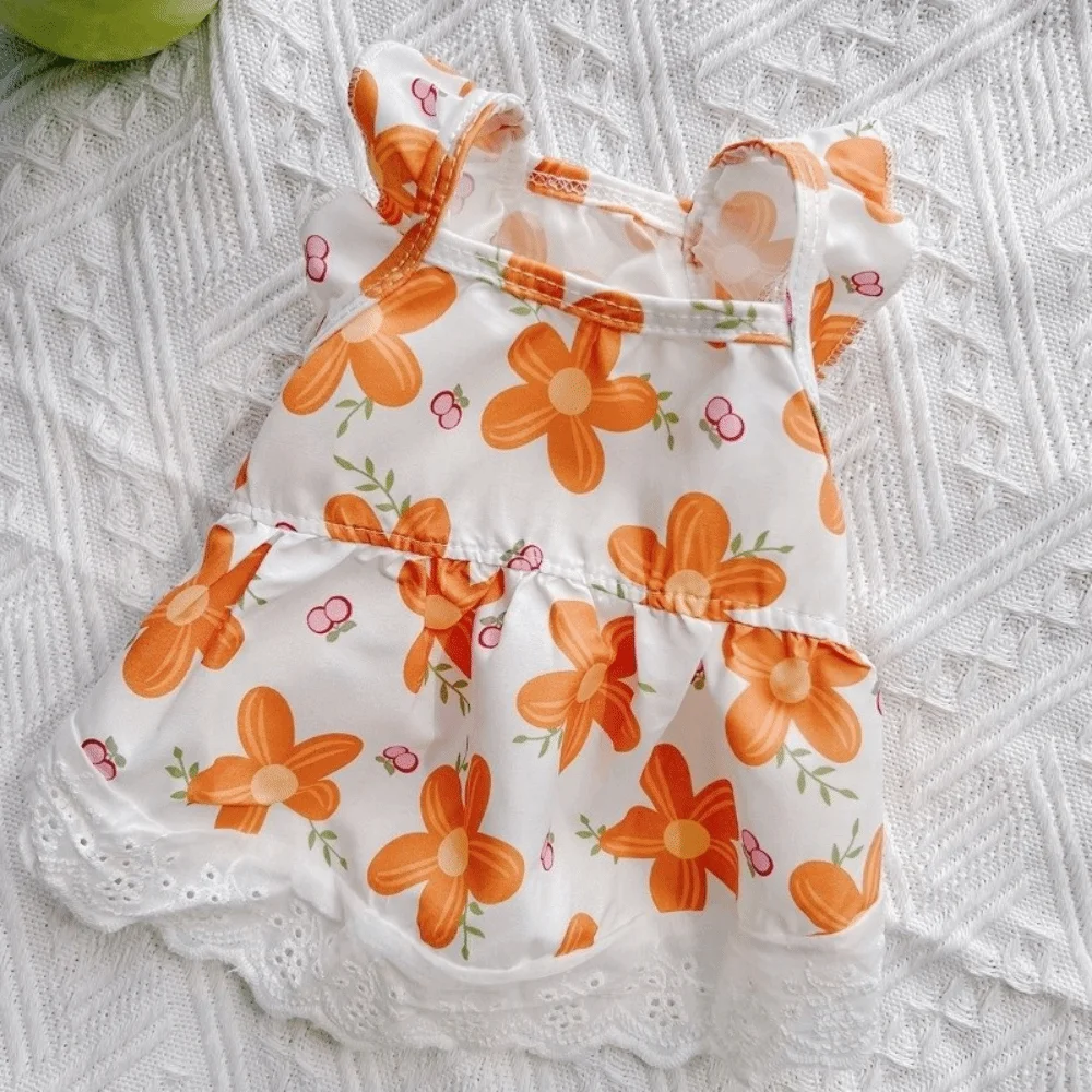 Fashion Lace-Trimmed Floral Dog Skirt Sweet Style Breathable Pet Flying Sleeve Dress Soft Dog Princess Dress Pet Party
Fashion Lace-Trimmed Floral Dog Skirt Sweet Style Breathable Pet Flying Sleeve Dress Soft Dog Princess Dress Pet Party