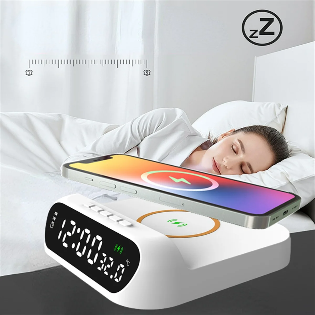 BAAE Wireless Charging Alarm Clock 3-In-1 Wireless Charger Fast 15W Charging Digital Alarm Clock Temperature Black
BAAE Wireless Charging Alarm Clock 3-In-1 Wireless Charger Fast 15W Charging Digital Alarm Clock Temperature Black