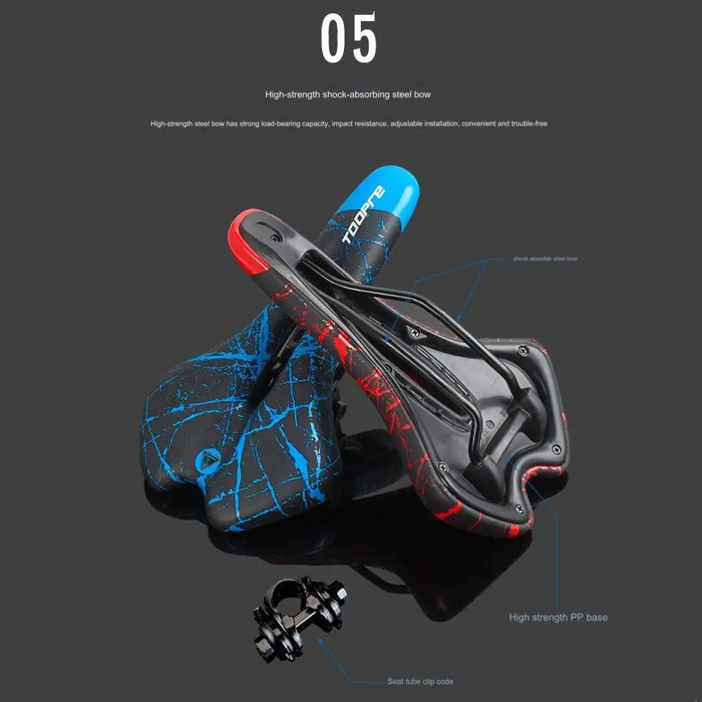 Soft PU Leather Bicycle Saddle Gel Filled Shockproof Mountain Road Bike Seat Graffiti Comfortable Cycling Cushion
Soft PU Leather Bicycle Saddle Gel Filled Shockproof Mountain Road Bike Seat Graffiti Comfortable Cycling Cushion