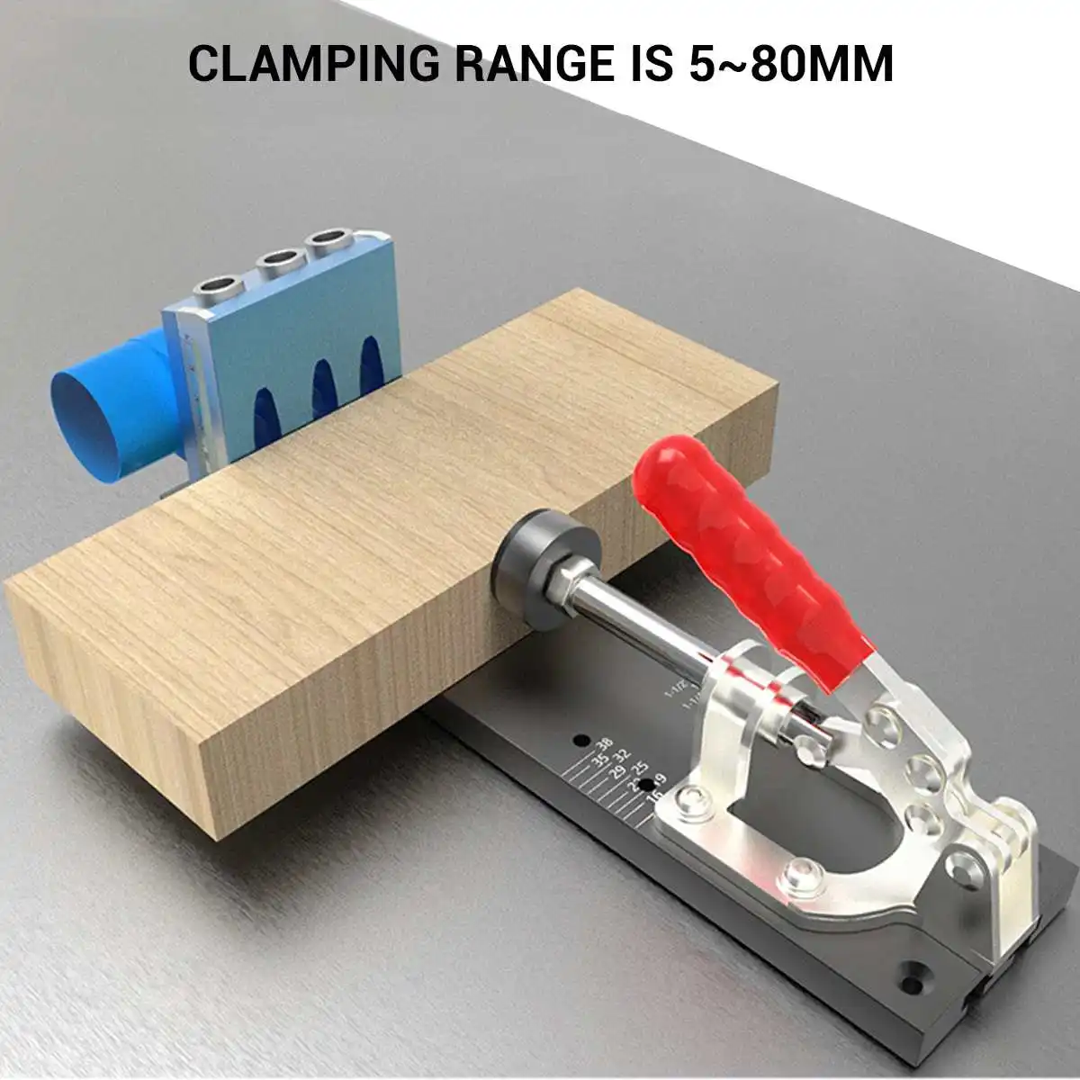 3-Hole Pocket Hole Jig Kit 9.5mm Aluminum Alloy Hole Dowel Jig Joinery Woodworking DIY Drilling Guide Adjustable Punch Locator 
3-Hole Pocket Hole Jig Kit 9.5mm Aluminum Alloy Hole Dowel Jig Joinery Woodworking DIY Drilling Guide Adjustable Punch Locator