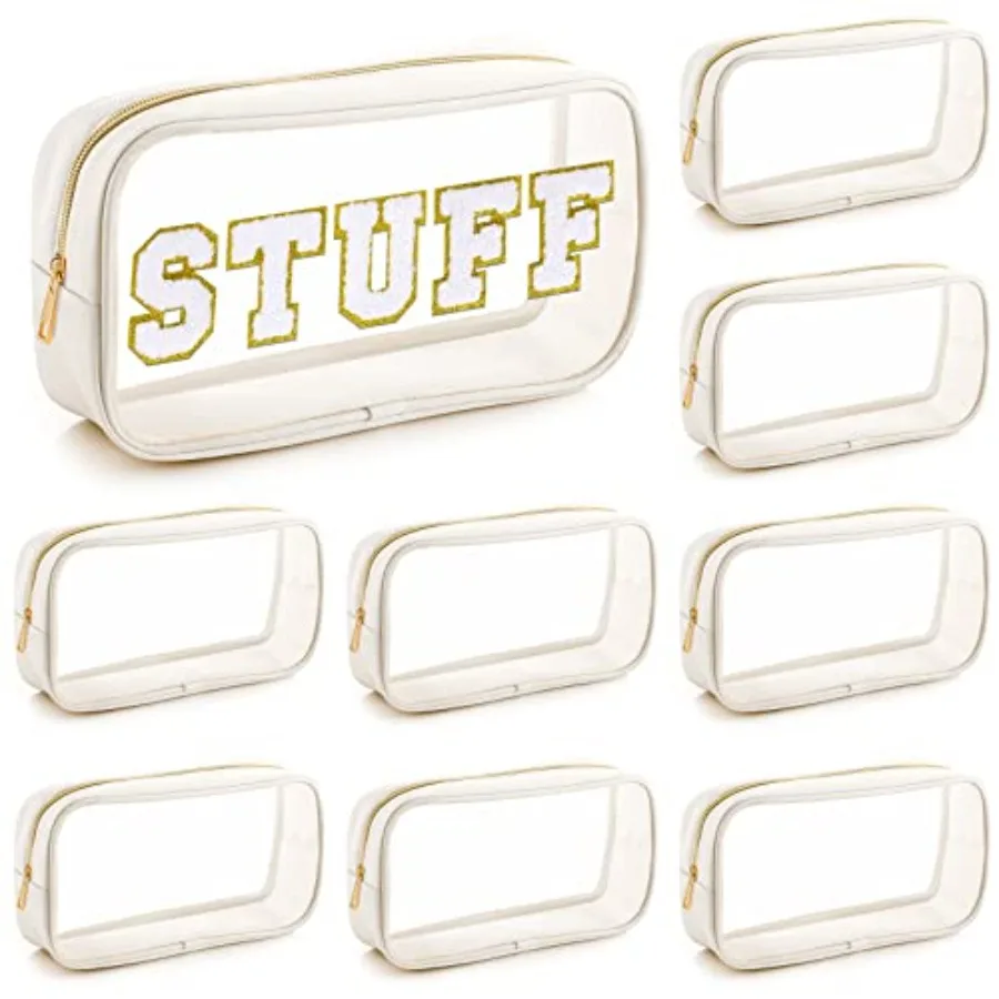 9 Pcs Preppy Clear Makeup Bag DIY Chenille Letter Pouch Large Nylon Makeup Bag Travel Toiletry Zipper Cosmetic Organizer Pouch
9 Pcs Preppy Clear Makeup Bag DIY Chenille Letter Pouch Large Nylon Makeup Bag Travel Toiletry Zipper Cosmetic Organizer Pouch