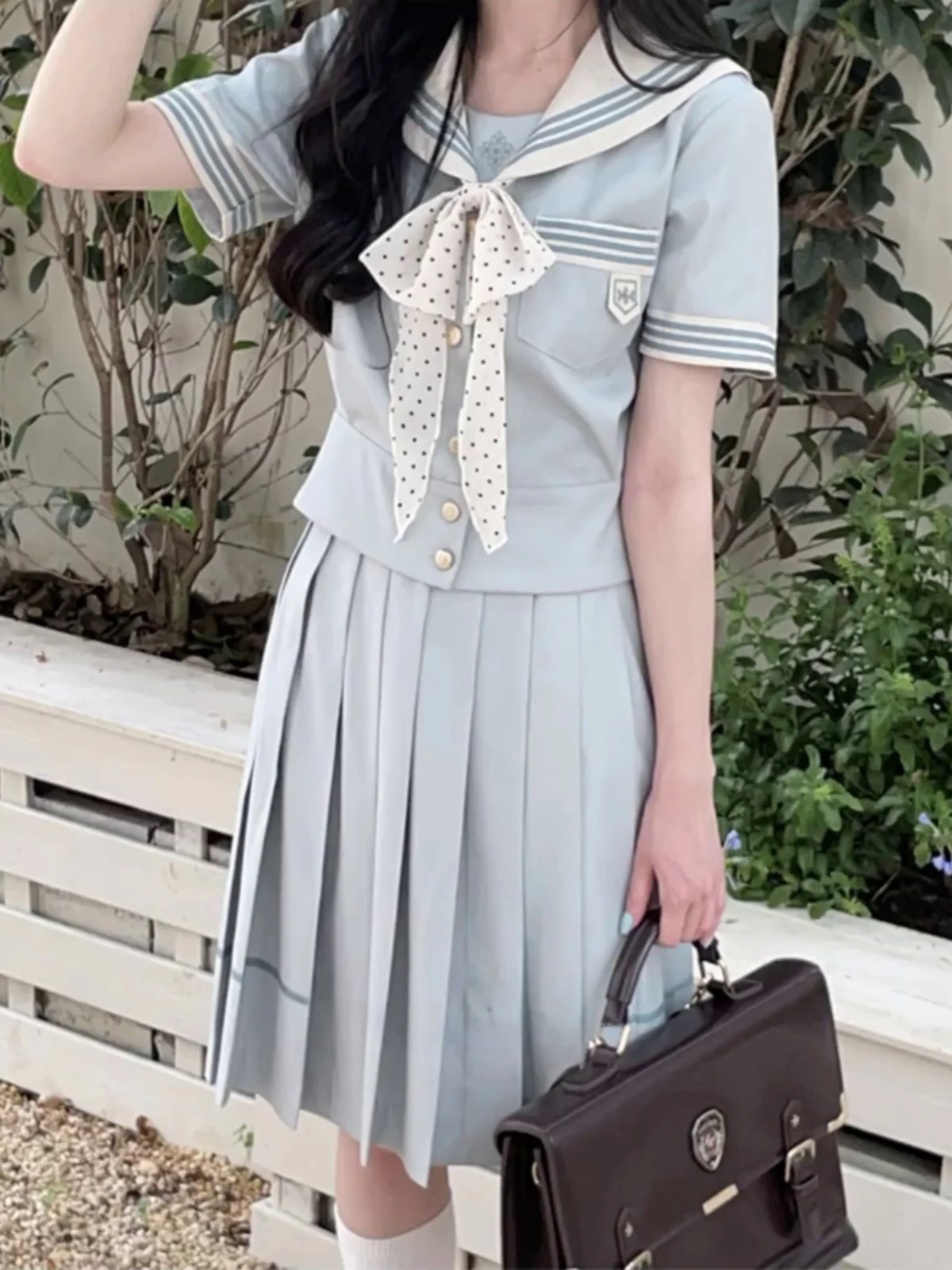 New Color Mint White Girl Summer Waist-Cinching Sailor Suit JK Uniform Women's Set A-Line Skirt Slimming Effect
New Color Mint White Girl Summer Waist-Cinching Sailor Suit JK Uniform Women's Set A-Line Skirt Slimming Effect