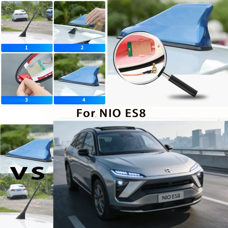For NIO ES8 Car Roof Top Mount Shark Fin Aerial Antenna Toppers Auto Radio AM FM Antenna Signal Amplifier Aerial
For NIO ES8 Car Roof Top Mount Shark Fin Aerial Antenna Toppers Auto Radio AM FM Antenna Signal Amplifier Aerial
