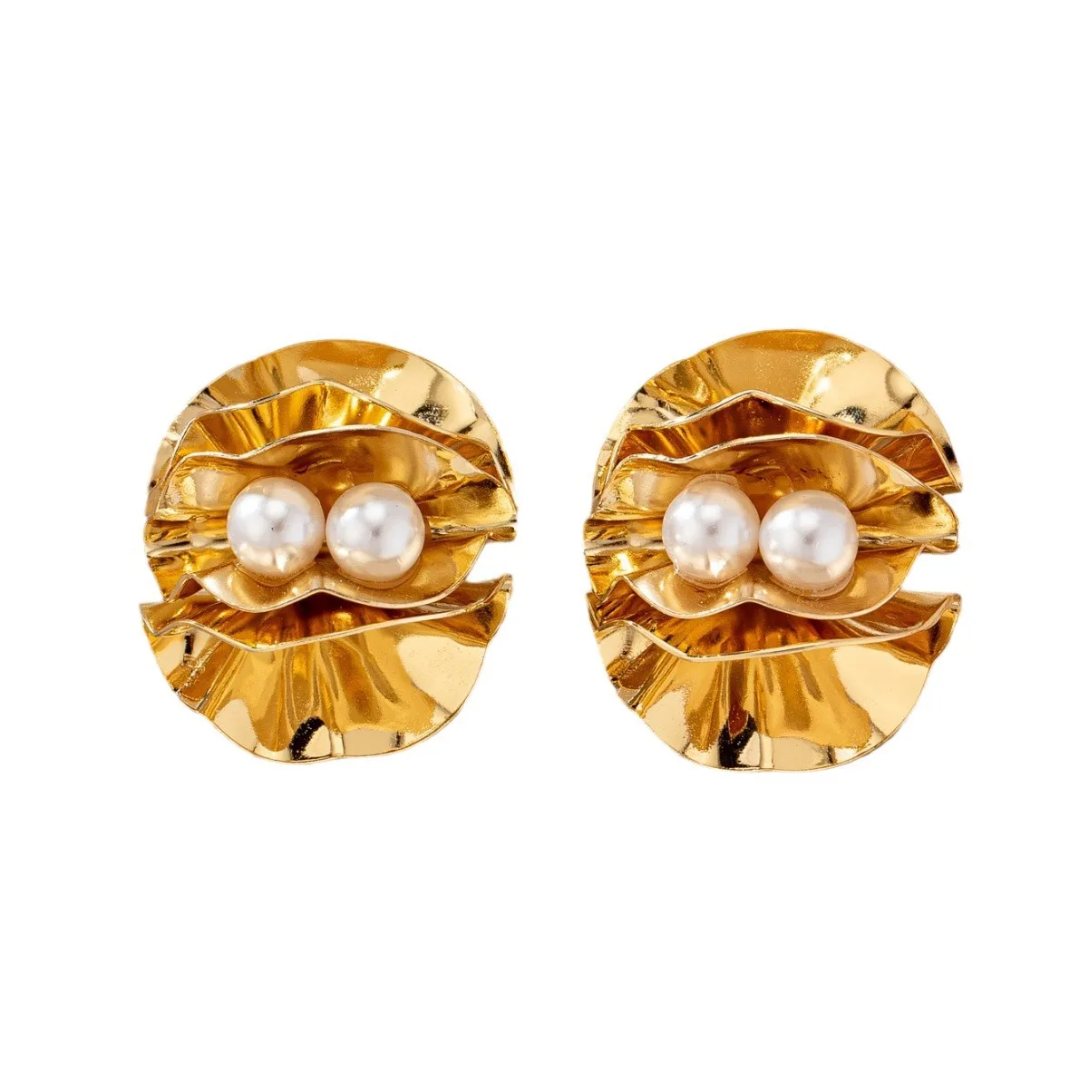 Metal 3D Flower Pearl Earrings, Vintage Classic Elegant Studs, Luxury Women's Ear Jewelry
Metal 3D Flower Pearl Earrings, Vintage Classic Elegant Studs, Luxury Women's Ear Jewelry