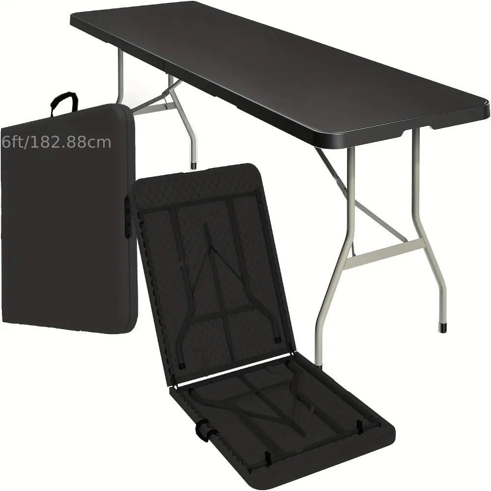 6ft Portable Plastic Folding Table for Indoor & Outdoor, Heavy Duty Fold Up Table Foldable Picnic Tables Dining Table for Camping Parties Backyard Events(Black, 6ft)
6ft Portable Plastic Folding Table for Indoor & Outdoor, Heavy Duty Fold Up Table Foldable Picnic Tables Dining Table for Camping Parties Backyard Events(Black, 6ft)