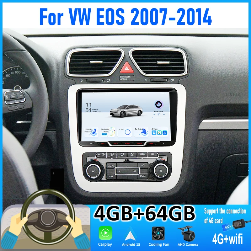 9'' 4+64GB For VW EOS 2007-2014 Car Radio Android 15 Auto Support Wireless Apple Carplay 4G+WIFI 2DIN FM BT Canbus GPS Navi
9'' 4+64GB For VW EOS 2007-2014 Car Radio Android 15 Auto Support Wireless Apple Carplay 4G+WIFI 2DIN FM BT Canbus GPS Navi