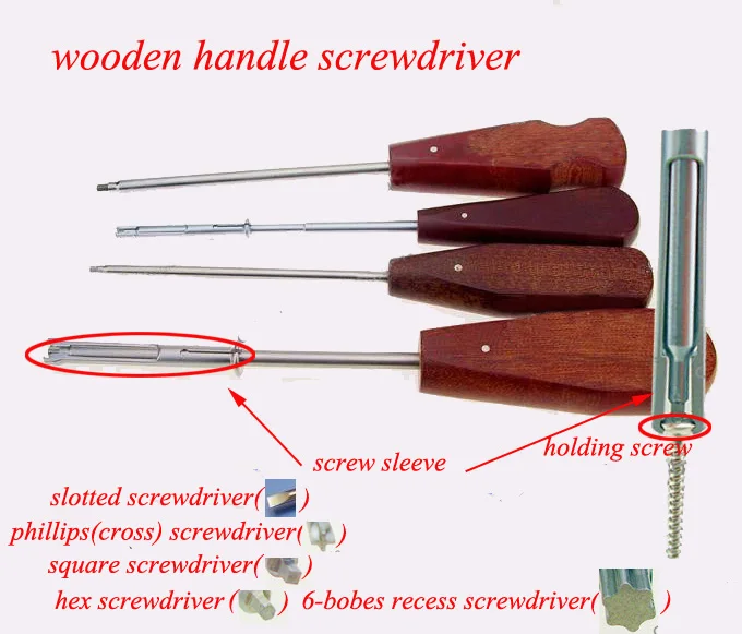 Medical orthopedics instrument stainless steel screwdriver wooden handle with screw sleeve for surgical&vet use instrument
Medical orthopedics instrument stainless steel screwdriver wooden handle with screw sleeve for surgical&vet use instrument
