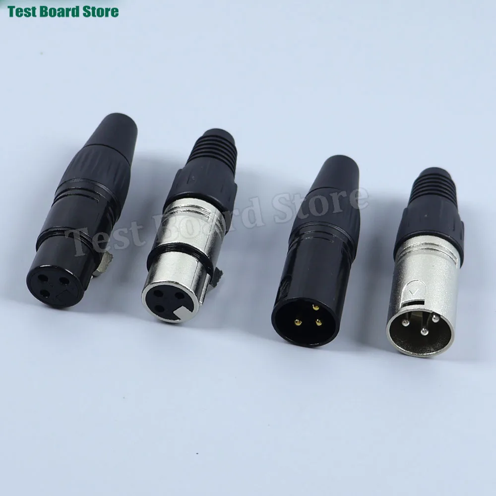 XLR 3Pin Male/Female Microphone Audio Cable Plug Connector Cannon MIC Cable Terminal Black Silver Microphone Plug
XLR 3Pin Male/Female Microphone Audio Cable Plug Connector Cannon MIC Cable Terminal Black Silver Microphone Plug