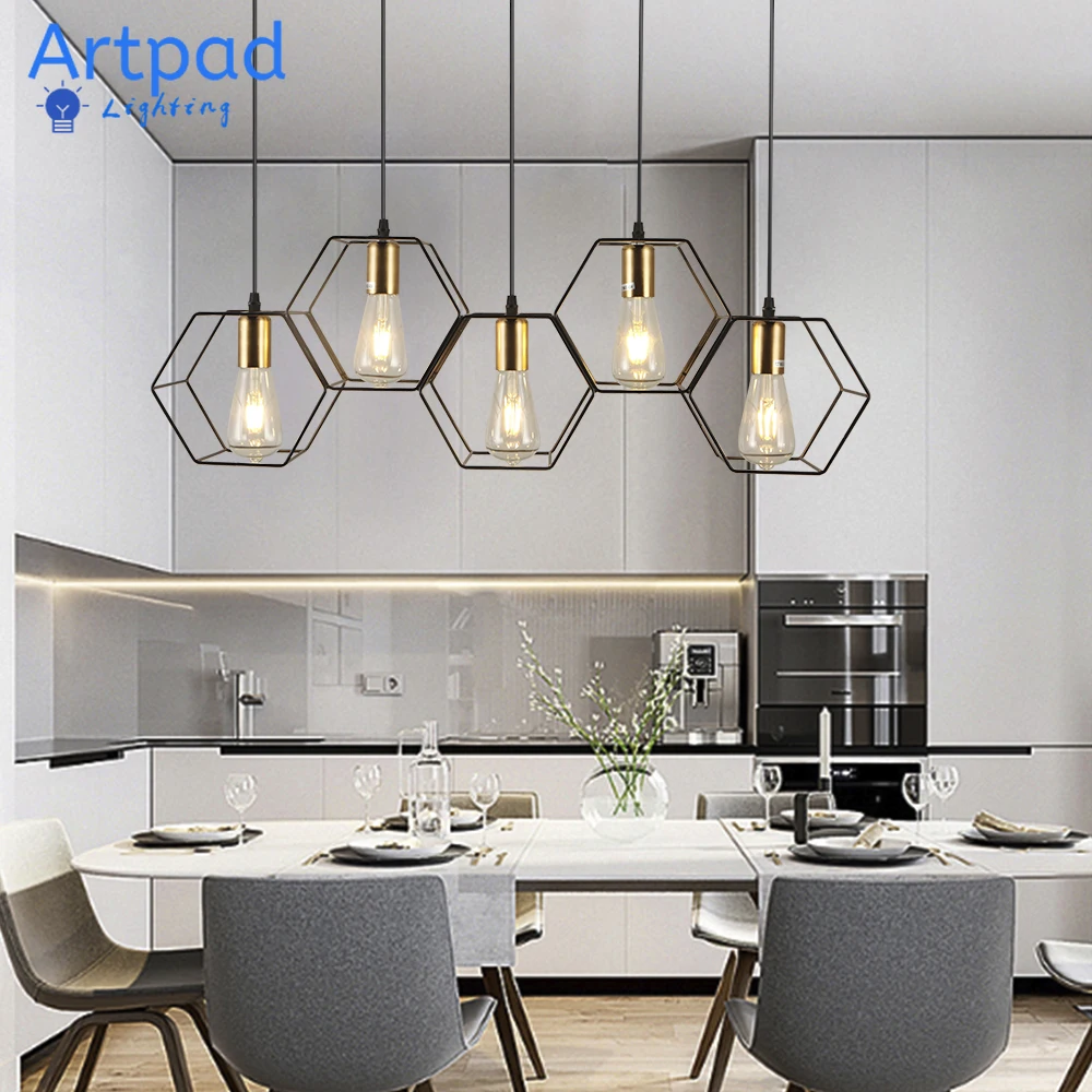Modern LED Chandelier Hanging E27 Lamp Geometric Metal Frame Lamp Suitable For Creative Light Above the Table Bedroom
Modern LED Chandelier Hanging E27 Lamp Geometric Metal Frame Lamp Suitable For Creative Light Above the Table Bedroom