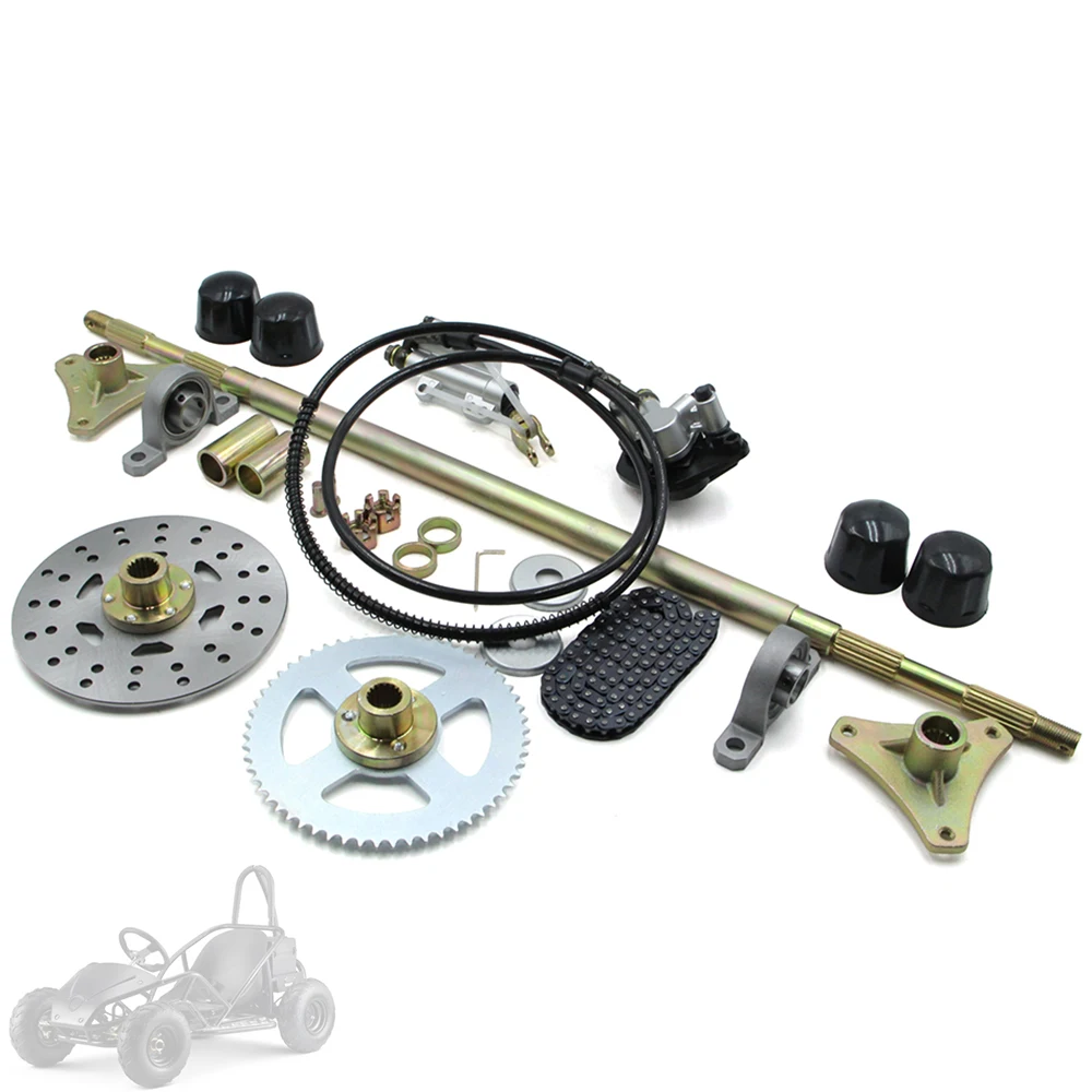 740mm Rear Live Axle Complete Kit With Brake Assembly T8F Chain Sprocket For DIY 50cc 70cc 90cc Go Kart Quad Trike Golf Carts
740mm Rear Live Axle Complete Kit With Brake Assembly T8F Chain Sprocket For DIY 50cc 70cc 90cc Go Kart Quad Trike Golf Carts